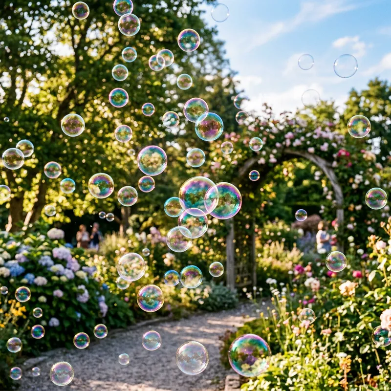 Colorful Bubble Reflections in the Air