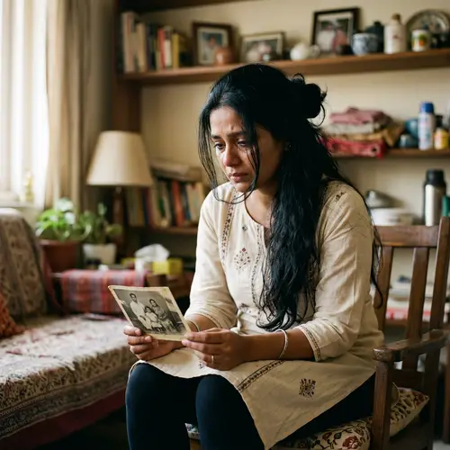 Melancholic South Asian Woman - Portrait of Sadness and Contemplation