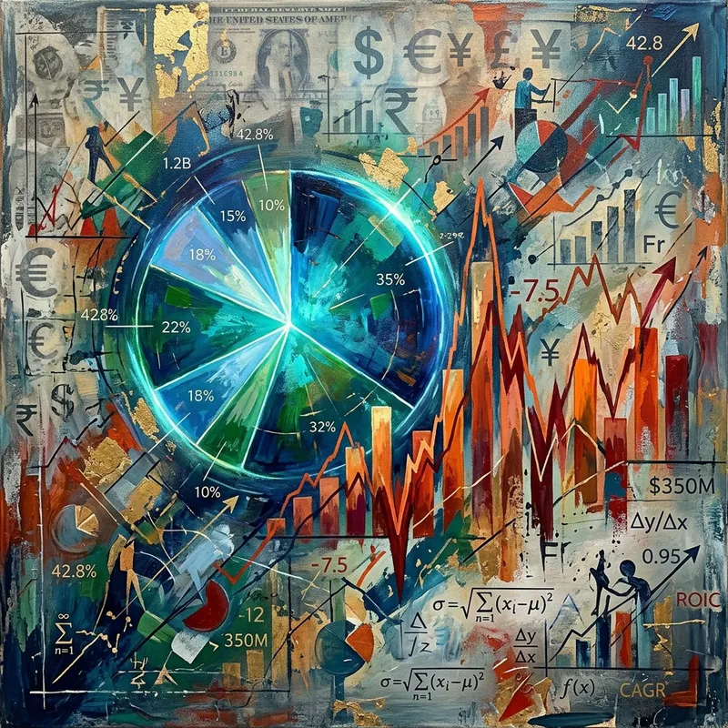 Abstract Financial Analysis Art for Modern Insights