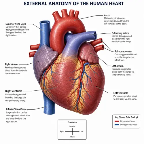 Anatomical Diagram of the Human Heart