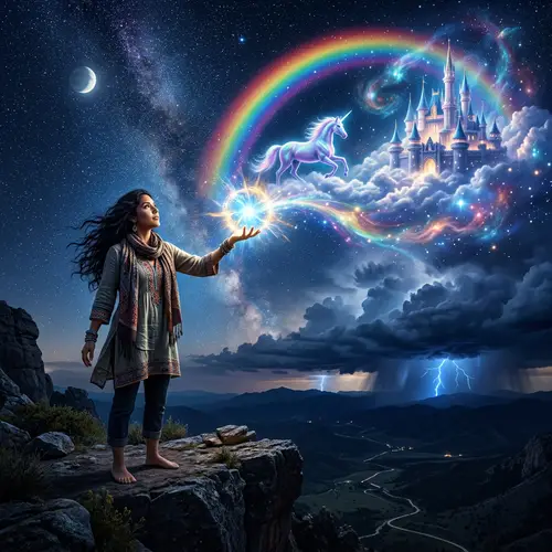 Hispanic Female's Inner Magic: A Tale of Triumph Over Adversity