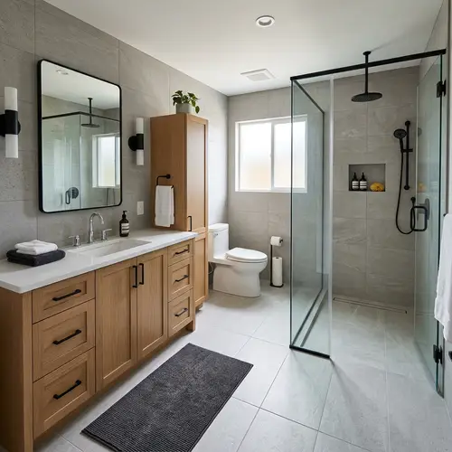 Elegant Bathroom with Shower & Tile Designs