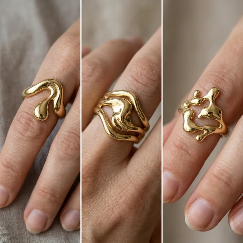 Organic Gold Ring Design - Art Jewelry