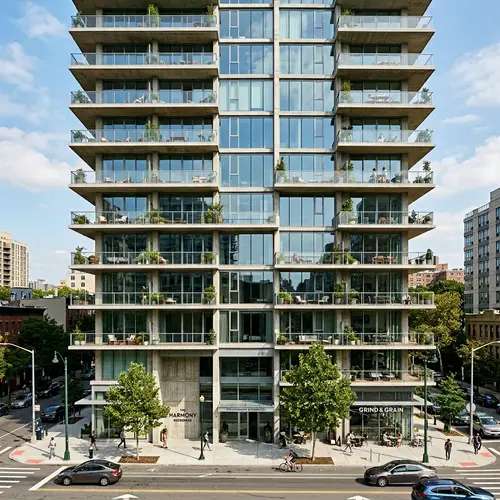 20-Level Residential Building with Terraces