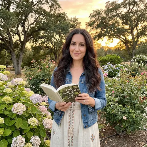 Beautiful Woman in Serene Garden Setting