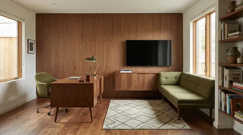 Stylish Mid-Century Modern Home Office Design