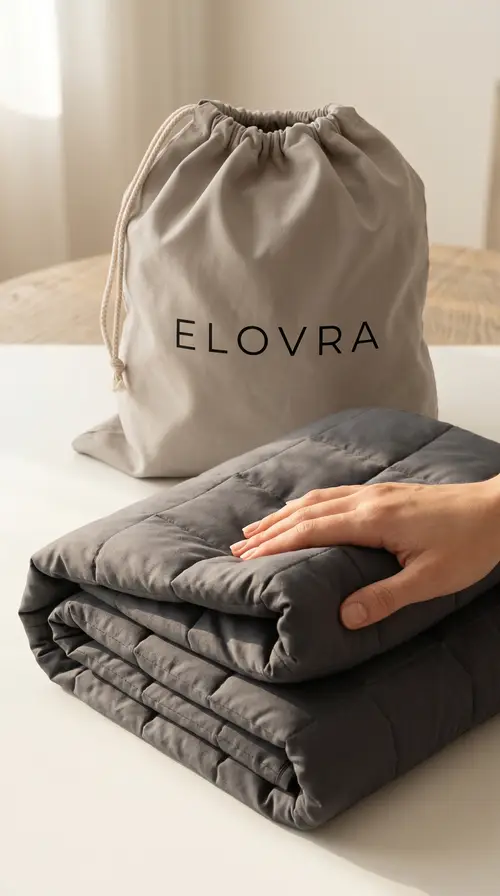 ELOVRA Premium Weighted Blanket in Grey Anthracite