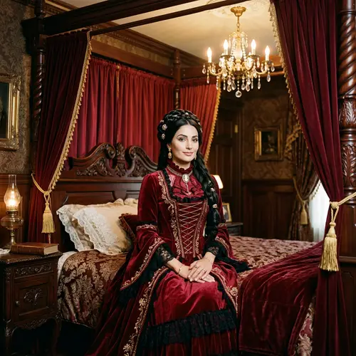 Regal Victorian Elegance: A Captivating Portrait