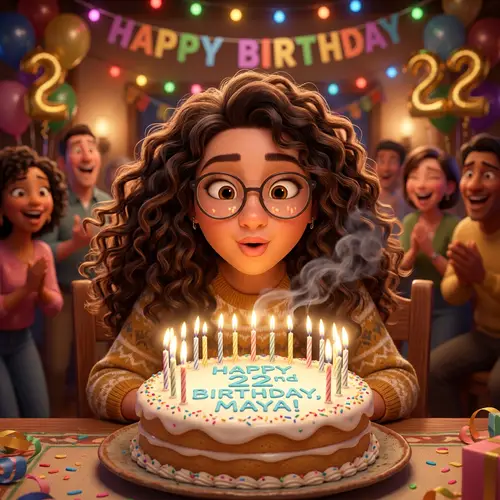22nd Birthday Celebration with Disney Pixar Style