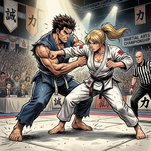Goko vs Ronda Rousey Facesit Match Illustration