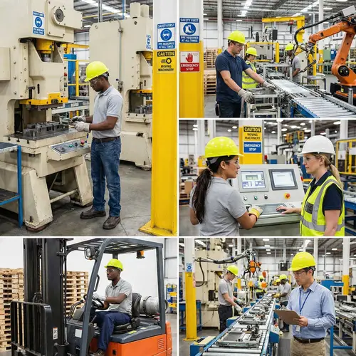 Workplace Safety at Factory: Diligent and Diverse Workforce in Action