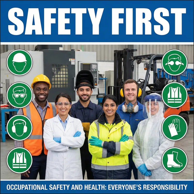 Diverse Safety Poster: Workplace Safety Guidelines