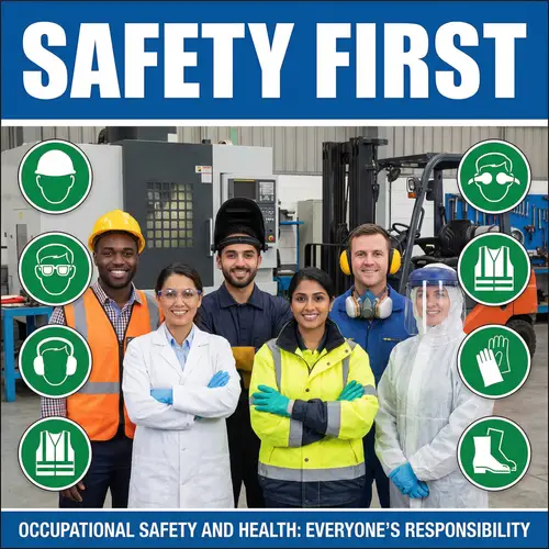 Occupational Safety and Health Poster: Safety First Guidelines