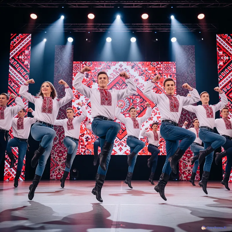 Kazachok Dance with Jeans Style