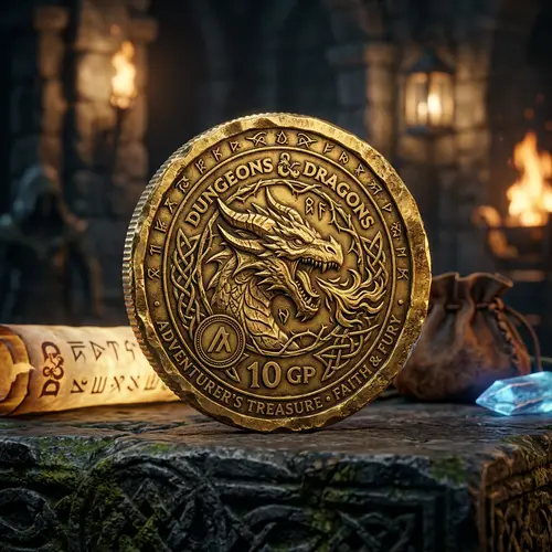 Fantasy Gold Coin for Dungeons & Dragons