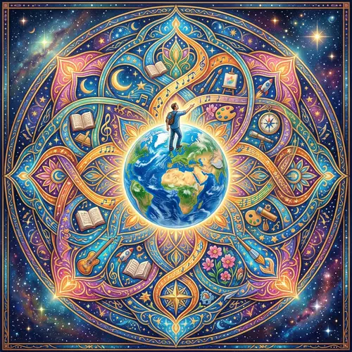 Symbolic Mandala of Aspirations and Dreams on Earth