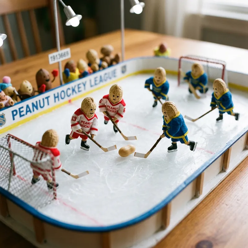 Exciting Peanut Hockey Action