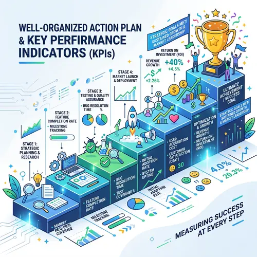 Well-Organized Action Plan with KPIs for Success