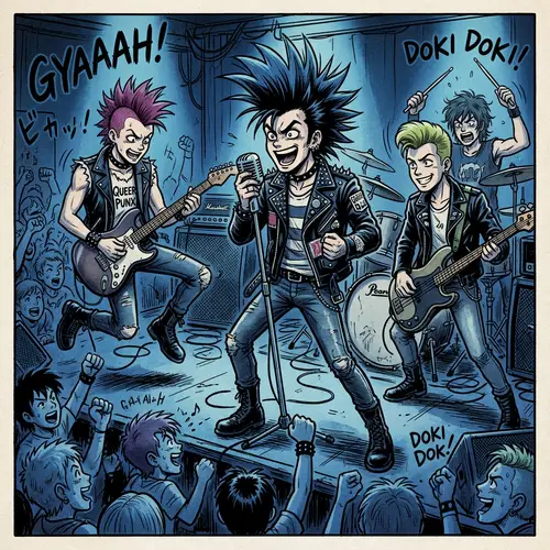 Gay Punk Musicians: Jinx Manhwa Gacha Style Performance