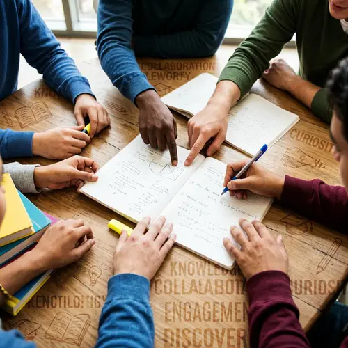 Student Engagement Symbolized | Diverse Hands & Learning Environment