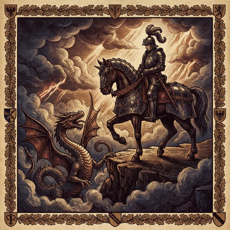 Epic Knight vs Dragon: A Digital Masterpiece