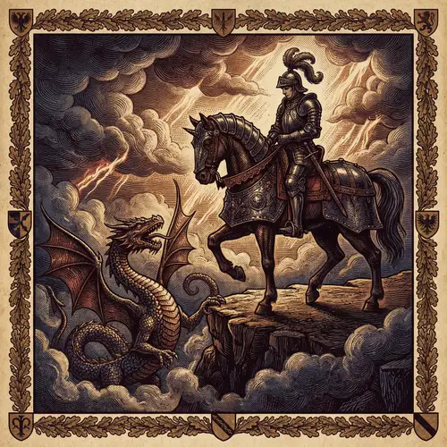 Epic Knight vs Dragon: A Digital Masterpiece