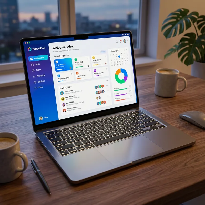 Innovative 3D Service Interface on Modern Laptop