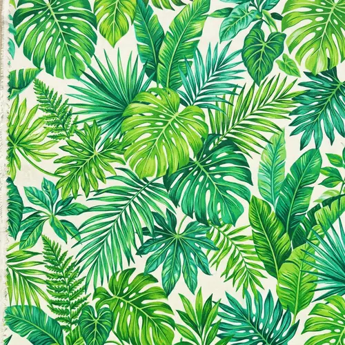 Tropical Leaves Clothing Pattern - Bright Greens