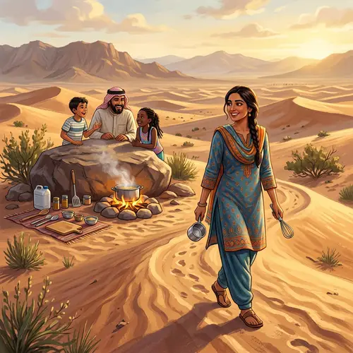 Alreem's Desert Cooking Adventure with Family | Family Gathering in the Wilderness