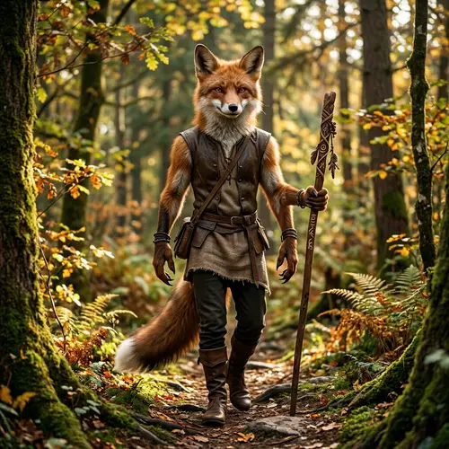 Mythical Man-Fox: A Blend of Human and Nature