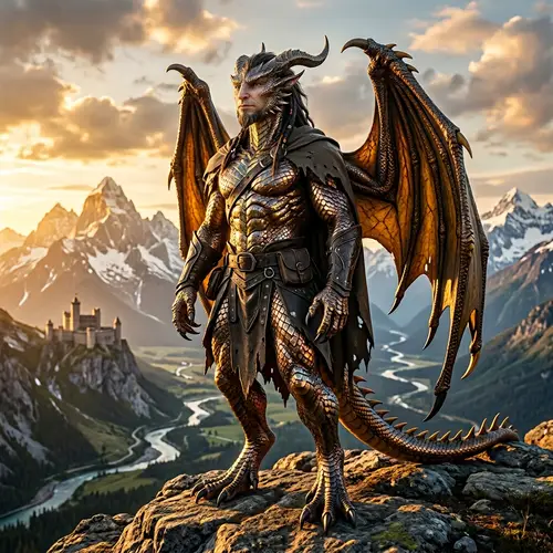 Dragon Man: A Majestic Fusion of Dragon and Human