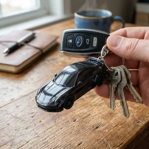 3D Printed Car Keychain - Detailed Miniature Design