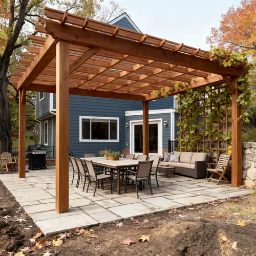 Stunning 20x25ft Patio Design with Pergola & Seating
