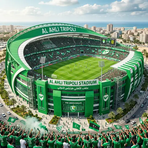 Al Ahli Tripoli Stadium: Green Field Overview