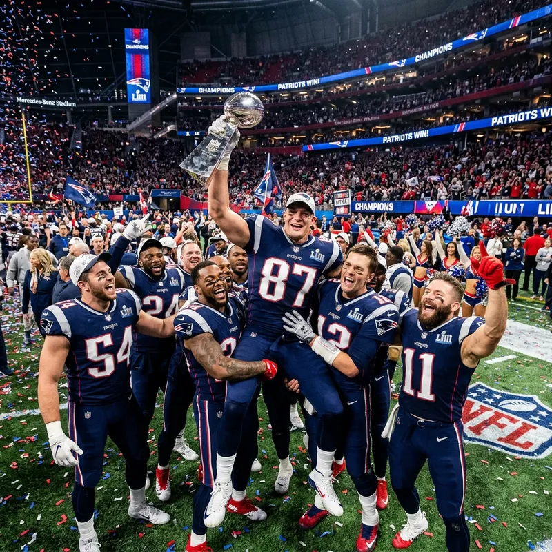 New England Patriots Super Bowl Win Celebration