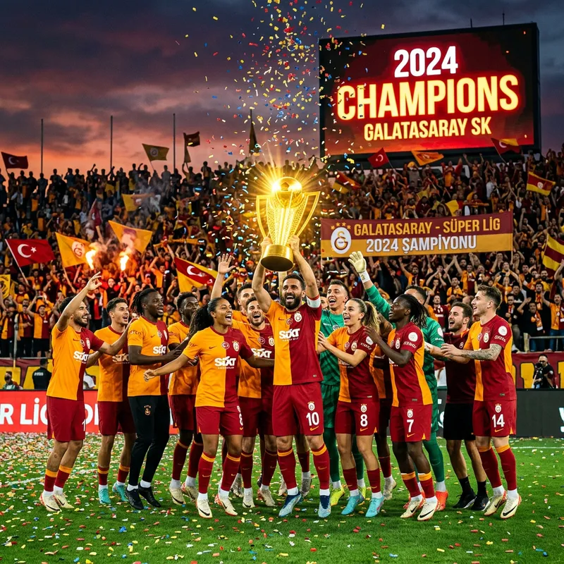 Galatasaray 2024 Season Champions Celebration - Soccer Field