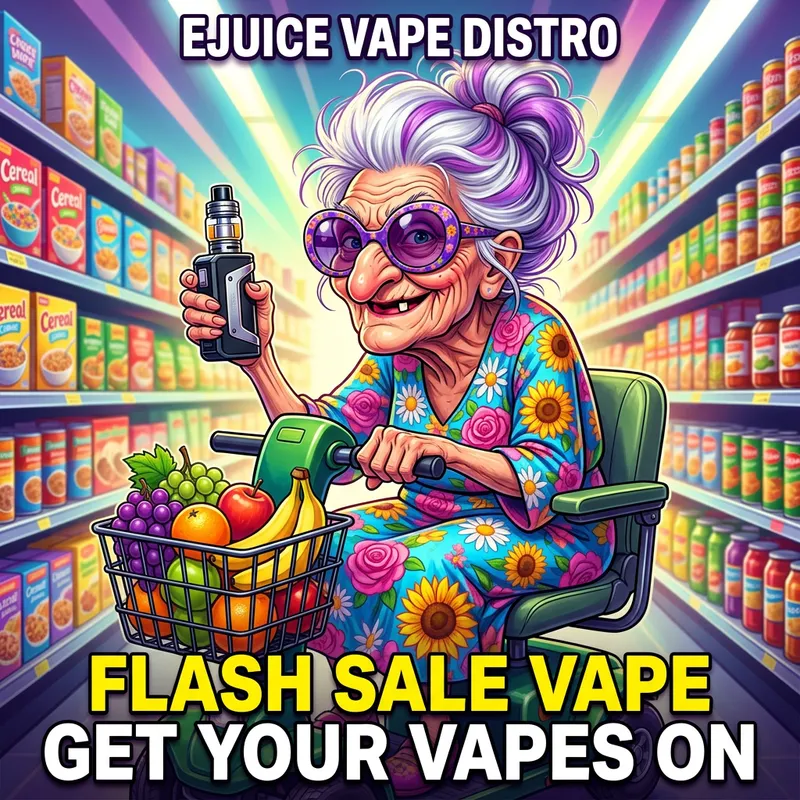 Elderly Woman on Scooter: Fun Caricature Art