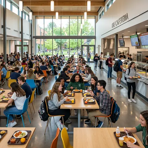 Modern School Cafeteria Design for Students