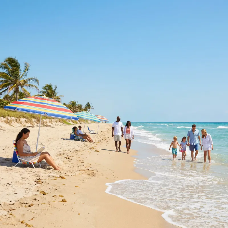 Tranquil Beach Setting | Serene Summer Day Vibes