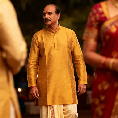 Traditional Indian Kurta and Dhoti Attire