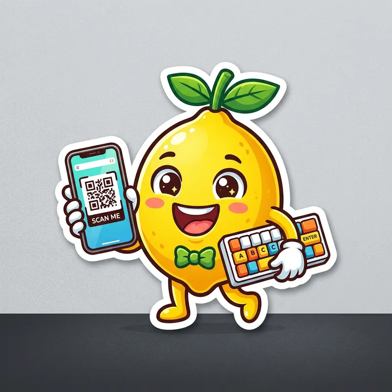 Cheerful Cartoon Lemon Character Sticker Design