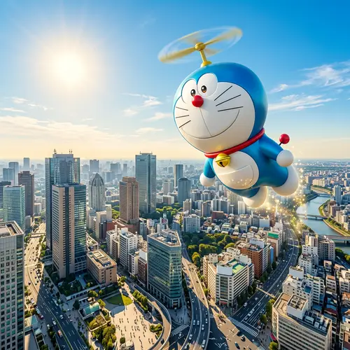 Friendly Blue Robot Cat | Magical Gadgets & Adventures