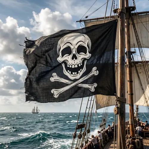 Funny Skull Pirate Flag - Comedy Design for Humorous Buccaneers