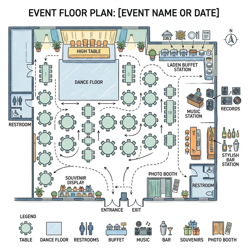 Elegant Event Floor Plan for Memorable Occasions Elegant Event Floor Plan for Memorable Occasions