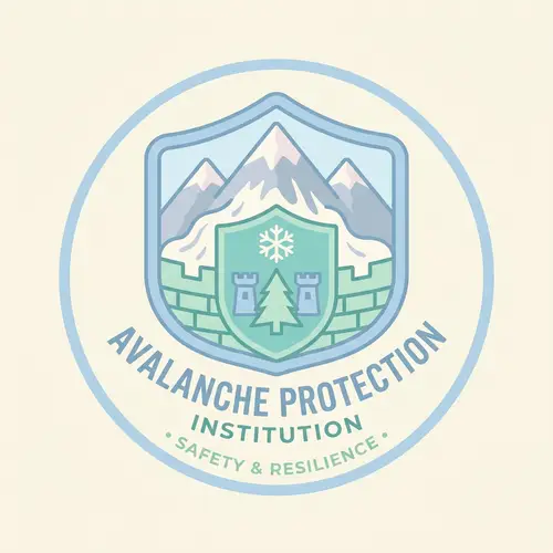 Pastel-Colored Avalanche Protection Institution Logo Design
