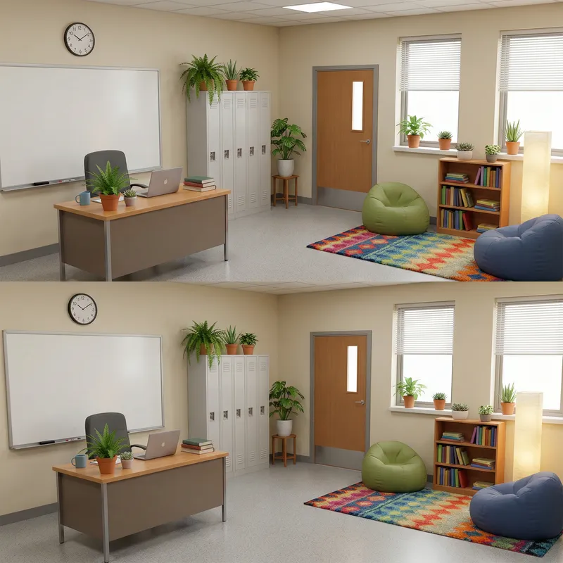 Enhance Your Classroom with a Teacher's Desk & Reading Area