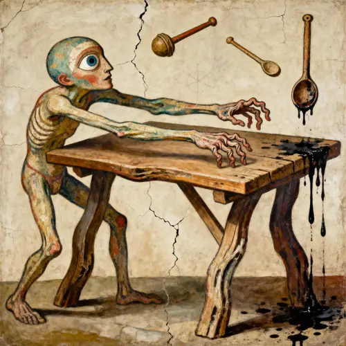 Grotesque Cursed Relics: Unsettling Art Analysis