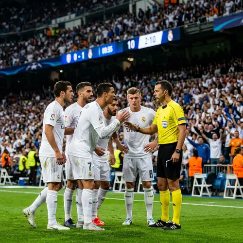 Influencing Referee: White Jersey Soccer Team vs. RM Crown Emblem