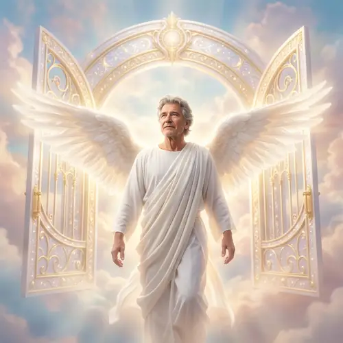 Heavenly Transformation: Alexei Navalny Lookalike Becomes Angel