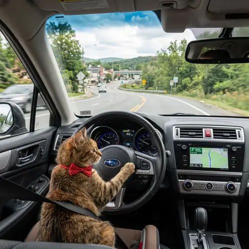 Cat Driving Car | Skilled Feline Behind the Wheel